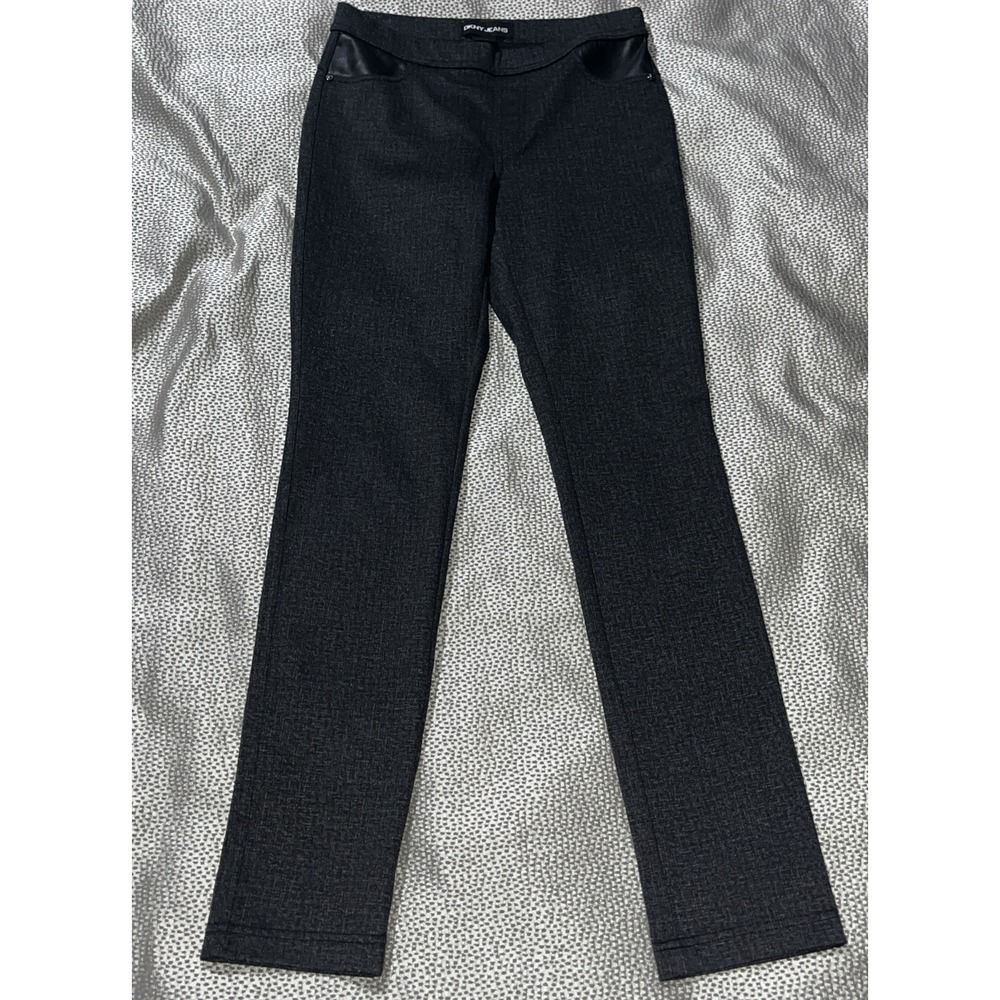 DKNY Jeans Ponte Stretch Pant Size XS Leggings Pull On Geometric Grid